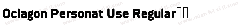 Oclagon Personat Use Regular字体转换